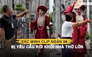 Xác minh clip Ngân 98 bị người dân yêu cầu rời khỏi Nhà thờ Lớn