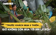 Chợ lá dong TP.HCM vào ngày cao điểm tết vẫn ế ẩm: ‘Giờ này mọi năm 4-5 người bán không kịp’