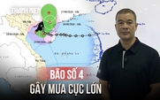 Bão số 4 giật cấp 11, mưa lớn dồn dập từ Bắc bộ đến Hà Tĩnh