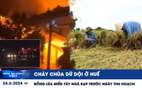 Xem nhanh 12h: Cháy chùa dữ dội trong đêm ở Huế | Nỗi lo trên đồng lúa ngã rạp ở miền Tây