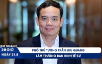 Xem nhanh 20h ngày 21.8: Phó thủ tướng Trần Lưu Quang làm Trưởng ban Kinh tế T.Ư