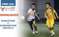 Highlight ĐH Kinh tế TP.HCM 1-1 ĐH Công nghệ TP.HCM Loạt luân lưu gay cấn giành vé đến VCK TNSV THACO cup 2025