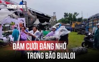 Hàng xóm giúp gia đình dời rạp cưới vì bão Bualoi