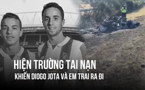 Chiếc Lamborghini cháy rụi ở hiện trường tai nạn khiến Diogo Jota và em trai qua đời