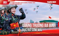 Háo hức chờ đón 2.9, ngắm trọn vẹn khung hình 'điện ảnh' A80 từ Ba Đình rực rỡ sớm mai 