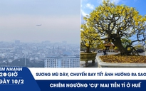 Xem nhanh 20h ngày 10.2: Sương mù dày, các chuyến bay tết ảnh hưởng ra sao? | Chiêm ngưỡng 'cụ' mai tiền tỉ ở Huế