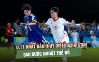 U.17 Nhật Bản ‘hủy diệt’ Tajikistan sau bước ngoặt thẻ đỏ, cầm vé bán kết đầu tiên