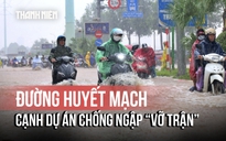 Đường biến thành sông cạnh dự án chống ngập 600 tỉ ở Hà Nội