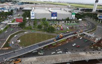 Phân luồng giao thông cầu vượt sân bay Tân Sơn Nhất sau khi thông xe