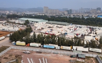 Hàng trăm container hải sản tắc ở cửa khẩu Móng Cái vì Trung Quốc ngừng thông quan