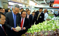 Thủ tướng Lý Hiển Long cùng phu nhân tham quan, mua nông sản Việt