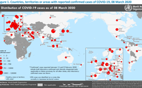 WHO: Dịch COVID-19 đã lan đến 101 quốc gia và vùng lãnh thổ