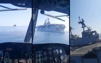Xem trực thăng Iran lượn vòng 'thiếu chuyên nghiệp' quanh chiến hạm Mỹ USS Essex