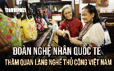 Nghệ nhân quốc tế tham quan làng nghề dệt lụa Vạn Phúc, làng gốm Bát Tràng