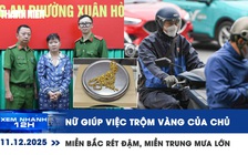 Xem nhanh 12h: Nữ giúp việc trộm vàng của chủ | Miền Bắc rét đậm, miền Trung mưa lớn diện rộng
