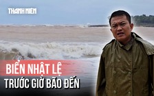 Sóng to gió lớn tại biển Nhật Lệ trước giờ bão số 10 đổ bộ