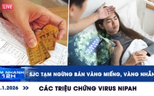 Xem nhanh 12h: SJC tạm ngừng bán vàng miếng, vàng nhẫn | Các triệu chứng virus Nipah