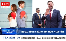 Xem nhanh 12h: Ngoại tình bị tăng đôi mức phạt tiền | Đàm phán Mỹ - Iran không đạt thỏa thuận