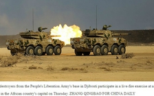 Pháo tự hành, thiết giáp Trung Quốc tập trận bắn đạn thật ở Djibouti