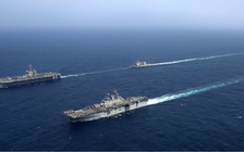 Tàu sân bay Mỹ tập trận tại vùng Vịnh giữa căng thẳng với Iran