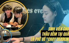 Sinh viên chọn thâu đêm tại quán cà phê để "chạy deadline"