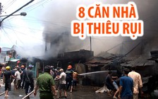 Hỏa hoạn "thổi bay" 8 căn nhà ven sông lúc giữa trưa ở Mỹ Tho