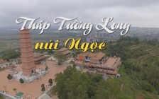 [Flycam] Ngắm tháp Tường Long tuyệt đẹp vừa phục dựng trên núi Ngọc