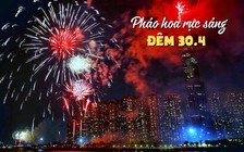 Pháo hoa rực sáng bầu trời TP.HCM đêm 30.4