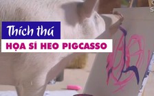 'Họa sĩ heo' Pigcasso bán tranh giá 4.000 USD