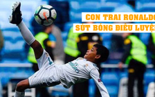 Con trai 8 tuổi tái hiện pha ghi bàn đẹp mắt của Ronaldo