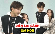 Diễn lại cảnh ôm, Han Sara đòi hôn Tùng Maru ngay trên sóng