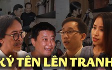 Nghĩ gì khi giới nghệ sĩ ký đè lên tranh đấu giá?