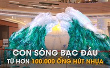 Con sóng bạc đầu từ hơn 100.000 ống hút nhựa tại TP.HCM