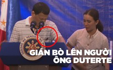 Đang phát biểu, Tổng thống Duterte bị gián bò lên người