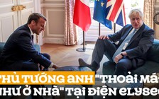 Thủ tướng Anh gác chân lên bàn cà phê điện Elysee