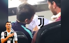 Con trai Messi vẽ tặng bố...logo đội bóng của Ronaldo