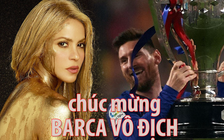 Shakira ăn mừng chức vô địch cùng Barca