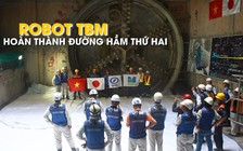 Robot “quái vật” TBM hoàn thành đường hầm thứ hai tuyến metro