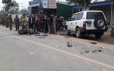 Xe ô tô biển xanh đâm xe máy, 3 thanh niên tử vong