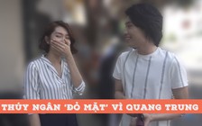 Thúy Ngân “đỏ mặt” khi bị Quang Trung phát hiện... chân mày giả