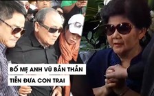 Bố mẹ Anh Vũ trong giờ phút tiễn đưa linh cữu con trai