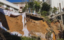 Bờ ta luy bất ngờ đổ sập, uy hiếp nhà dân ở ở Đà Lạt