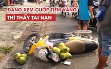 Dân xem công an bắt cướp tiệm vàng, “tranh thủ” cứu người lọt vào gầm xe khách