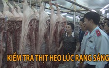 Đến chợ đầu mối kiểm tra thịt heo lúc rạng sáng ở TP.HCM