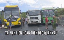 Tai nạn liên hoàn trên đèo Quán Cau, một người chết