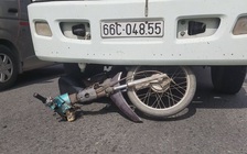 Đau lòng vụ xe tải cuốn xe máy vào gầm, 1 người tử vong