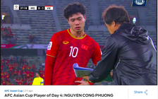 Công Phượng được chọn là Cầu thủ ấn tượng nhất trong ngày thứ 4 Asian Cup 2019