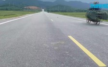 Đường tỉnh lộ làm gần xong bị bỏ hoang, nguy hiểm cho người tham gia giao thông