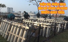 Trận địa pháo hoa bên bờ sông Sài Gòn trước giao thừa Tết Kỷ Hợi 2019