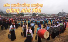 260 chiếc cồng chiêng cùng hòa tấu vang dội núi rừng